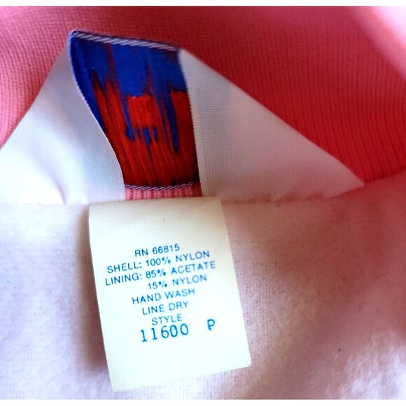 NOS Vintage Chevy The Heartbeat of America Embroidered Pink Satin Bomber XL USA - Picture 11 of 11